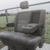 Grey Swivel Double Captain Seat. isofix VW T4 T5 Transit Camper Van etc. 180 - Image 3