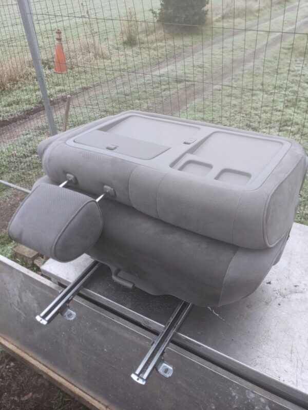 Grey Swivel Double Captain Seat. isofix VW T4 T5 Transit Camper Van etc. 180 - Image 4