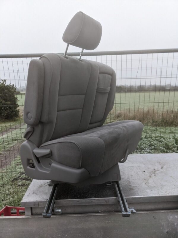 Grey Swivel Double Captain Seat. isofix VW T4 T5 Transit Camper Van etc. 180 - Image 5