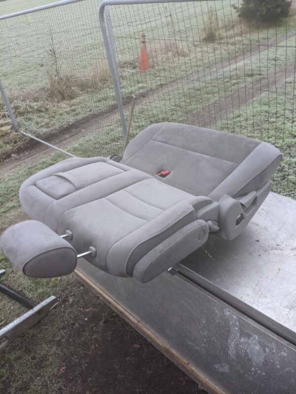 Grey Swivel Double Captain Seat. isofix VW T4 T5 Transit Camper Van etc. 180 - Image 2