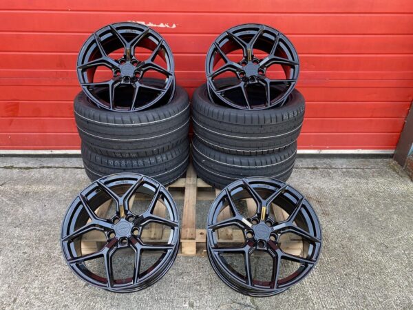 VW Transporter T5 T6 19 inch Alloy Wheels And Tyres Black ALUWERKS XT2 + Tyres - Image 7