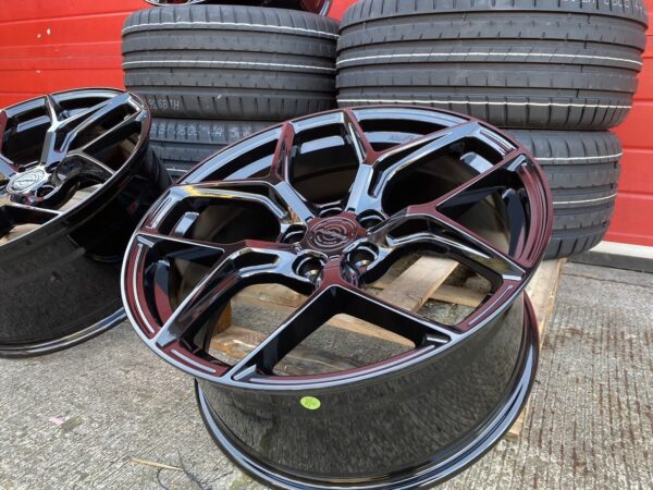 VW Transporter T5 T6 19 inch Alloy Wheels And Tyres Black ALUWERKS XT2 + Tyres - Image 3