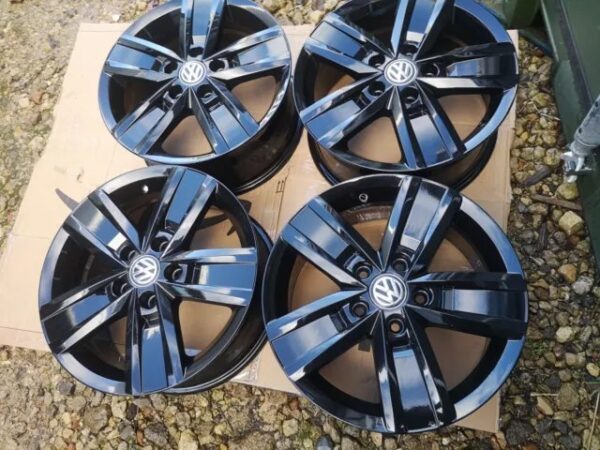 4X Genuine Gloss Black Vw Transporter California T5 T6 T6.1 17" Alloy Wheels - Image 2