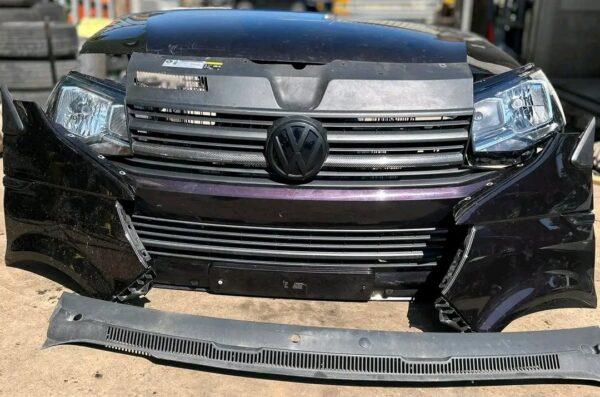 VW T6 Transporter Complete Genuine Front End Conversion kit 

Kit includes:
Bonnet
Bumper
Wings
Headlights
Slam Panel
Wheel Arch liners
Scuttle Panel 

Complete Front End - Image 6