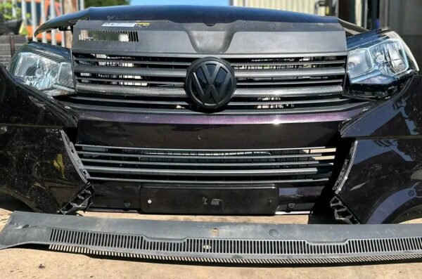 VW T6 Transporter Complete Genuine Front End Conversion kit 

Kit includes:
Bonnet
Bumper
Wings
Headlights
Slam Panel
Wheel Arch liners
Scuttle Panel 

Complete Front End - Image 2