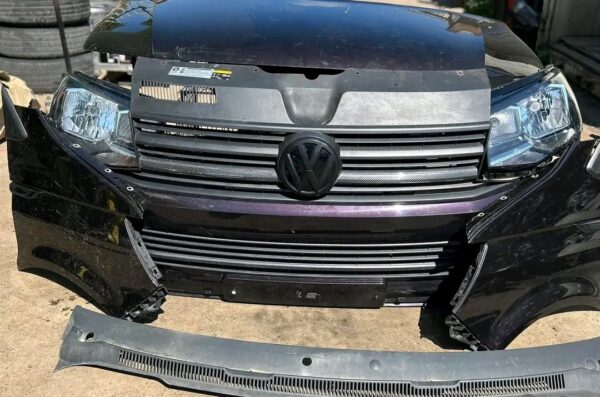 VW T6 Transporter Complete Genuine Front End Conversion kit 

Kit includes:
Bonnet
Bumper
Wings
Headlights
Slam Panel
Wheel Arch liners
Scuttle Panel 

Complete Front End - Image 3