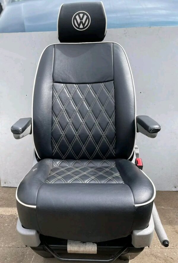 VWT5,T5.1,T6,T6.1 Transporter leather Seat set

For sale:
Complete 2+1 Front Seat Set & Rear Triple Kombi 
Seats Have Been Professionally Re-Upholstered By Vision Customs (Can Provide Rear Seat Brackets & Belts if needed for added cost) 

Full Seat Set