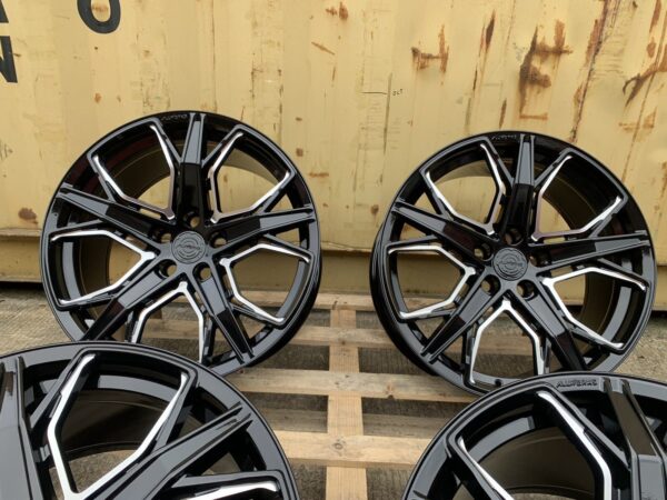 Vw Transporter T5 T6 19" Alloy Wheels Load Rated Xt4 Black Machine Vivaro Trafic