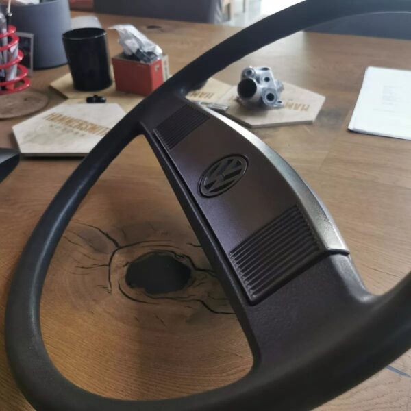 Brown VANAGON VW T25 VW T3 MULTIVAN CARAVELE TRANSPORTER 45 cm steering wheel - Image 3