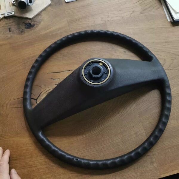 Brown VANAGON VW T25 VW T3 MULTIVAN CARAVELE TRANSPORTER 45 cm steering wheel - Image 7