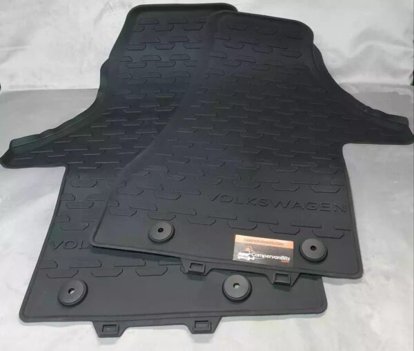 GENUINE VW T6.1 TRANSPORTER CALIFORNIA CARAVELLE FRONT RUBBER FLOOR MATS