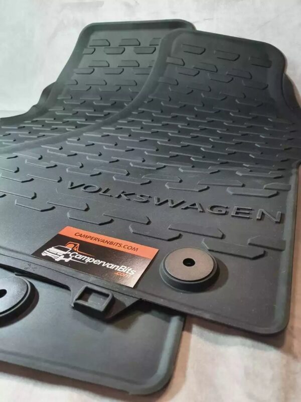 GENUINE VW T6.1 TRANSPORTER CALIFORNIA CARAVELLE FRONT RUBBER FLOOR MATS - Image 3